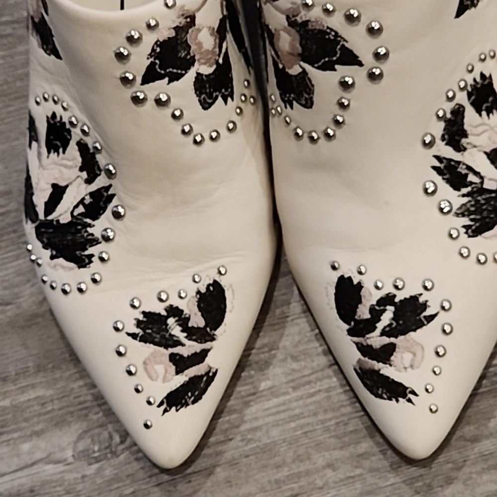 Dolce Vita Women's Off White Asia Beaded Heel Mules Shoes Size 7 - Picture 3 of 12